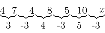 sucesión de números